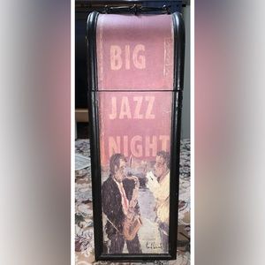 BIG‎ JAZZ NIGHT DECORATIVE WOOD SINGLE WINE BOTTLE HOLDER BOX CARRIER STORAGE